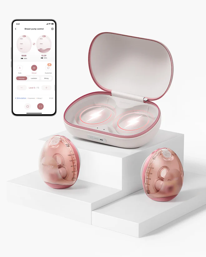 Momcozy Air 1 Ultra-Slim Hands-Free Wearable Pump With Wireless Charging Case + 1 Year Local Warranty & Support + FREE GIFT