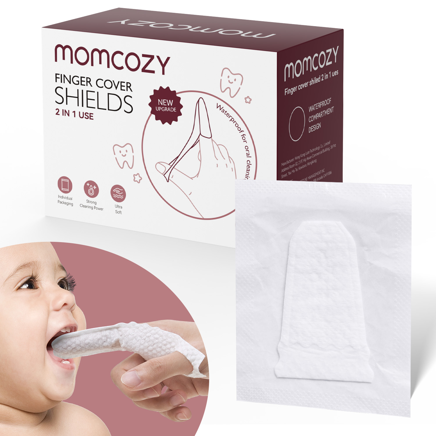 (Bundle Of 2) Momcozy Finger Cover Shields (Finger Wipes), 30pcs