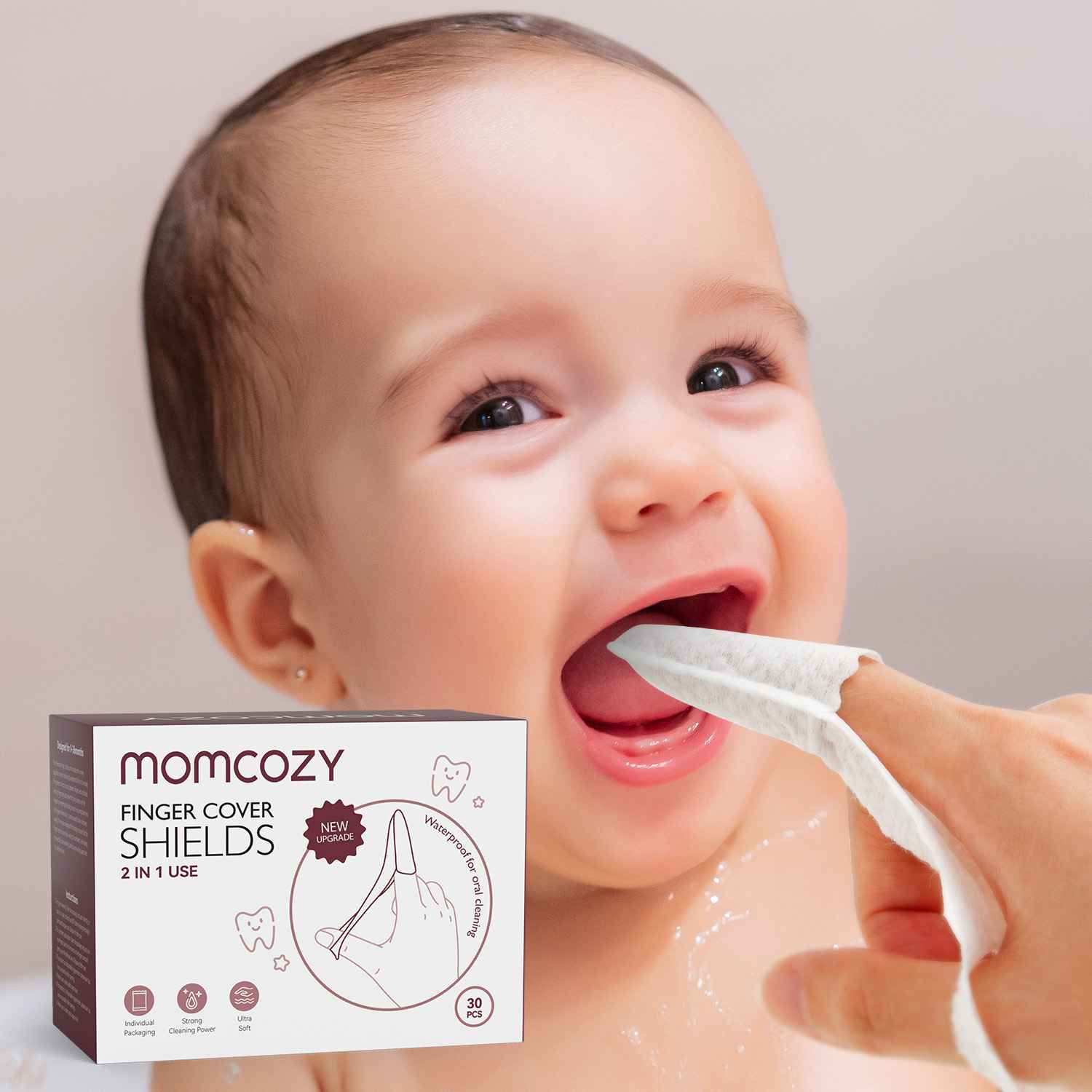 (Bundle Of 2) Momcozy Finger Cover Shields (Finger Wipes), 30pcs