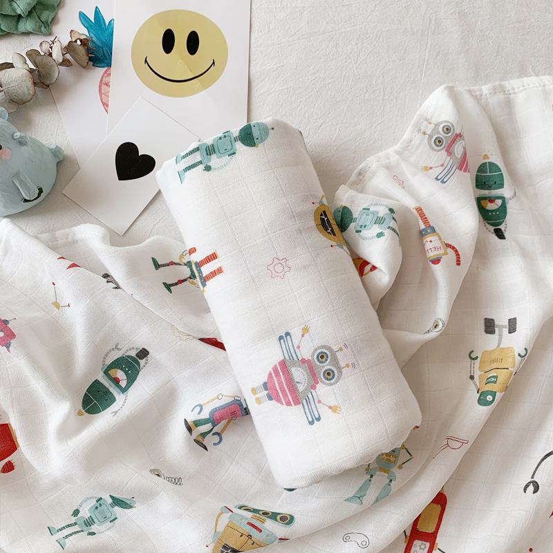 Homie Muslin Baby Swaddle / Blanket 120x120cm