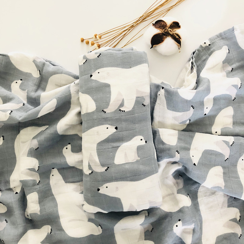 Homie Muslin Baby Swaddle / Blanket 120x120cm