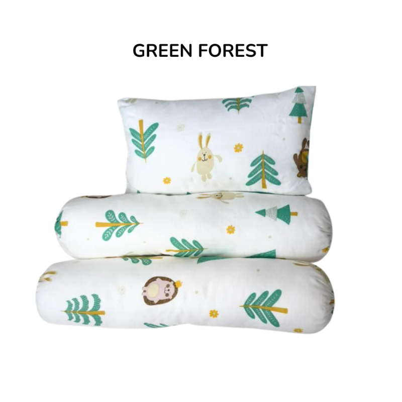 Happy Cot Pillow & Bolster Set (Assorted Design)