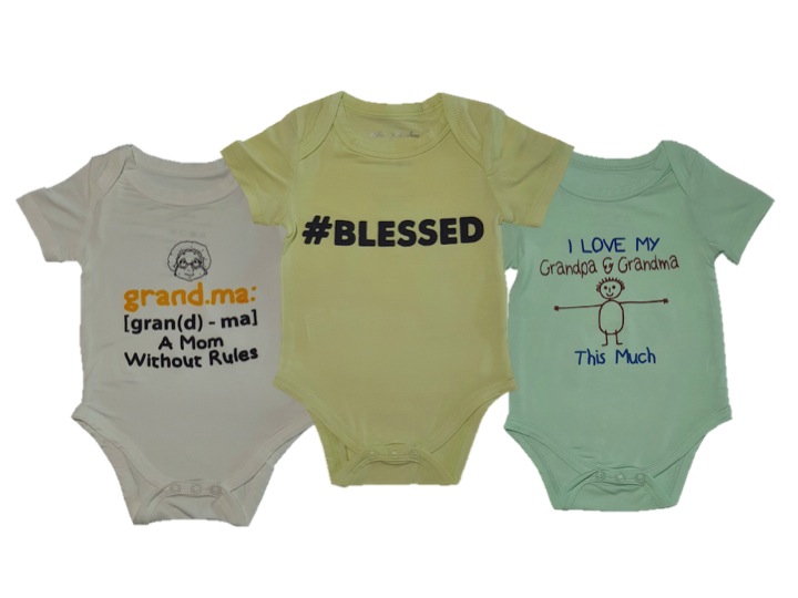 Bebe Bamboo Cute Saying Onesie (Neutral Design) Bundle Of 3
