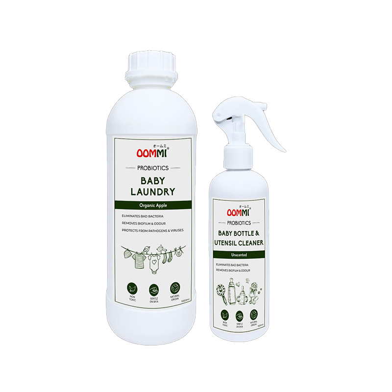 OOMMI Probiotics Baby Laundry 1000ml + OOMMI Probtioics Baby Bottle & Utensil Cleaner 500ml + OOMMI Probiotics Air & Fabric 300ml