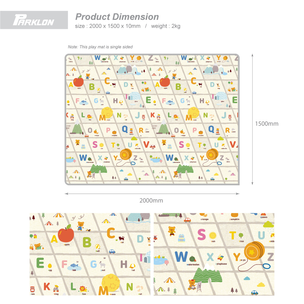 Parklon Single Sided PE Roll Mat English Village (10mm Thick)