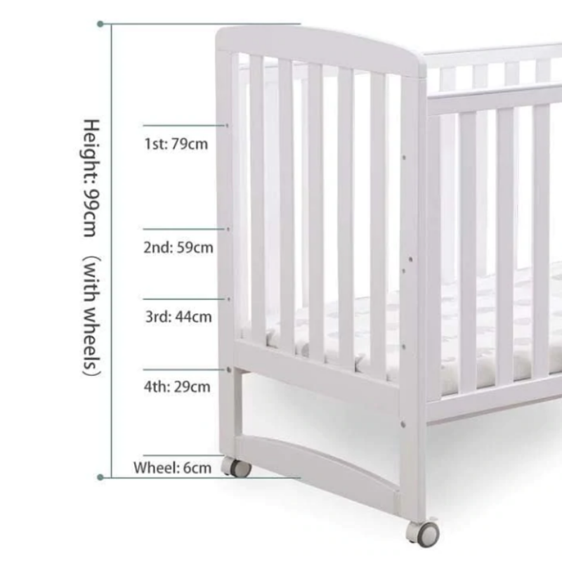 Palette Box Sweet Dreams Avant Garde 10-in-1 Convertible Baby Cot (with ACS & Rocker!)