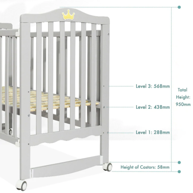 Palette Box Sweet Dreams 7-in-1 Convertible Baby Cot (With The Sleeping Lab Mattress Bundles) Without Installation