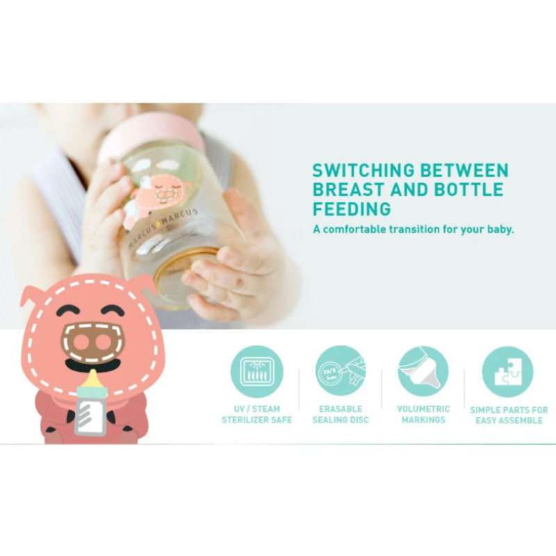 Marcus & Marcus PPSU Transition Feeding Bottle 180ml