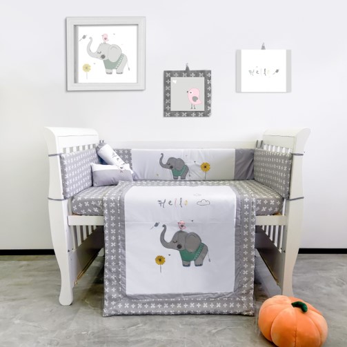 Palette Box 8pcs Baby Bedding Set (100% Cotton)