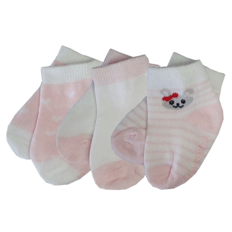 Bebe Bamboo Baby Socks (Pack Of 3 Pairs) Girl Design - Bundle Of 2