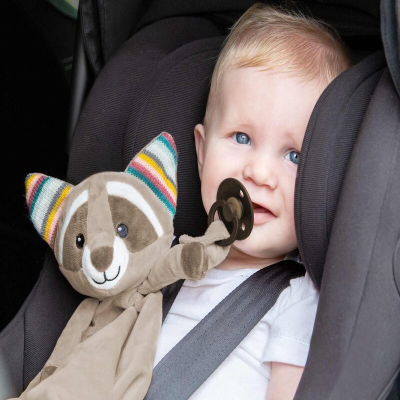 Zazu Comforter Soft Toy With Cry Sensor, Heartbeat Sound And Melodies - Robin The Racoon