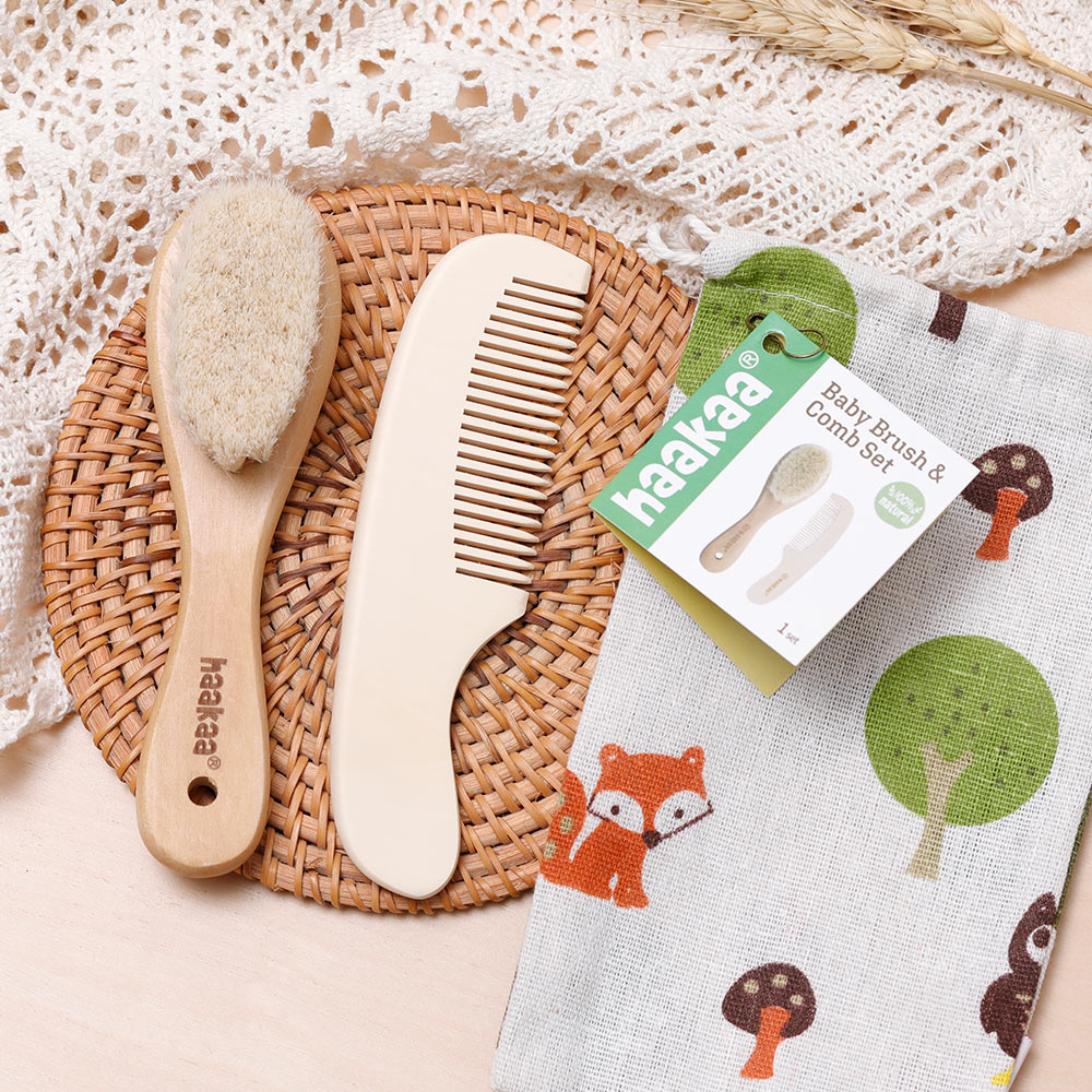 Haakaa Goat Baby Brush & Comb Set