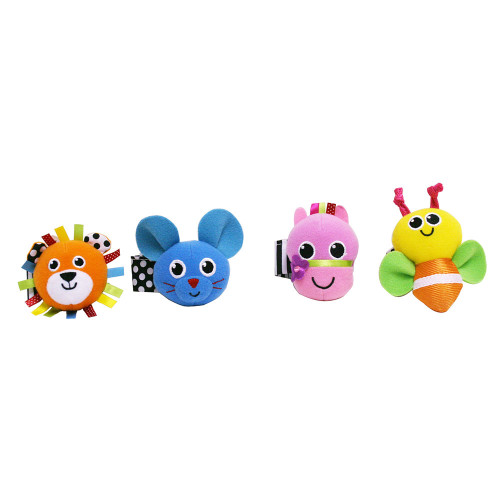 Sassy Wrist Rattles + Smiley Face Foot Socks