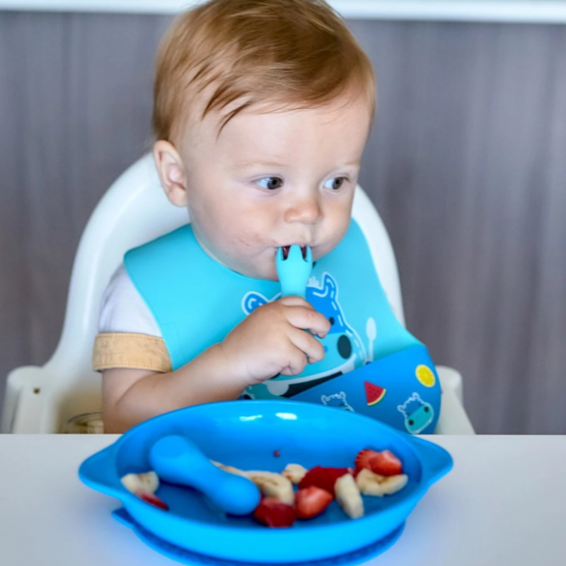 Marcus & Marcus Silicone Palm Grasp Spoon & Fork Set