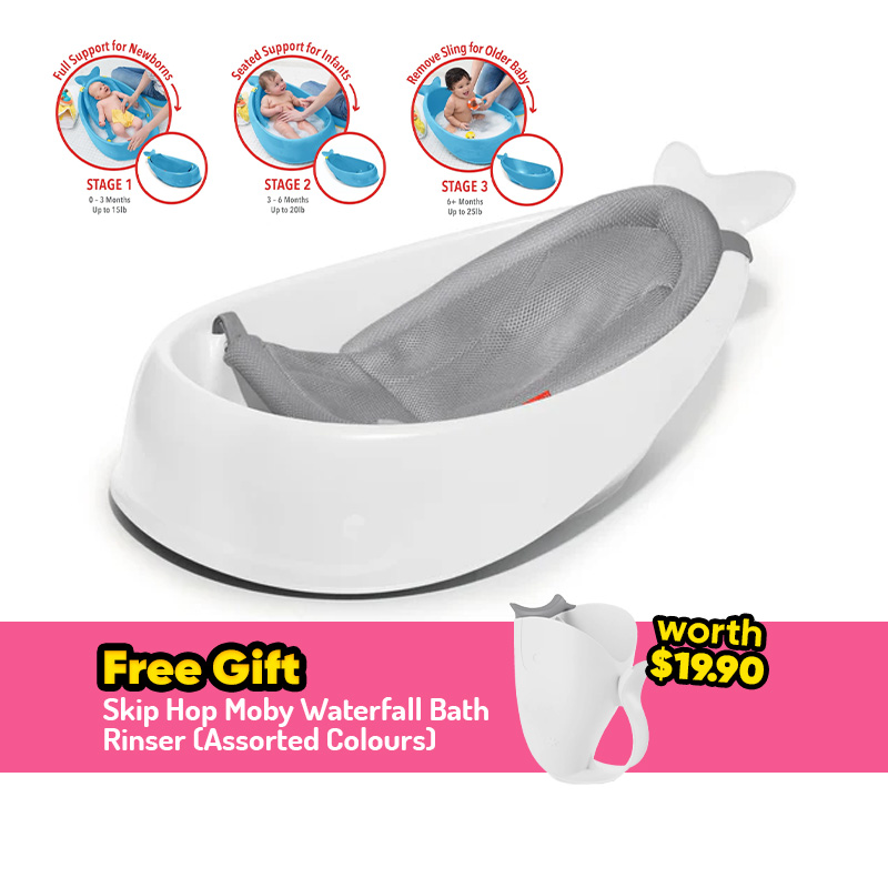 Skip Hop Moby Smart Sling 3-Stage Tub + FREE GIFT