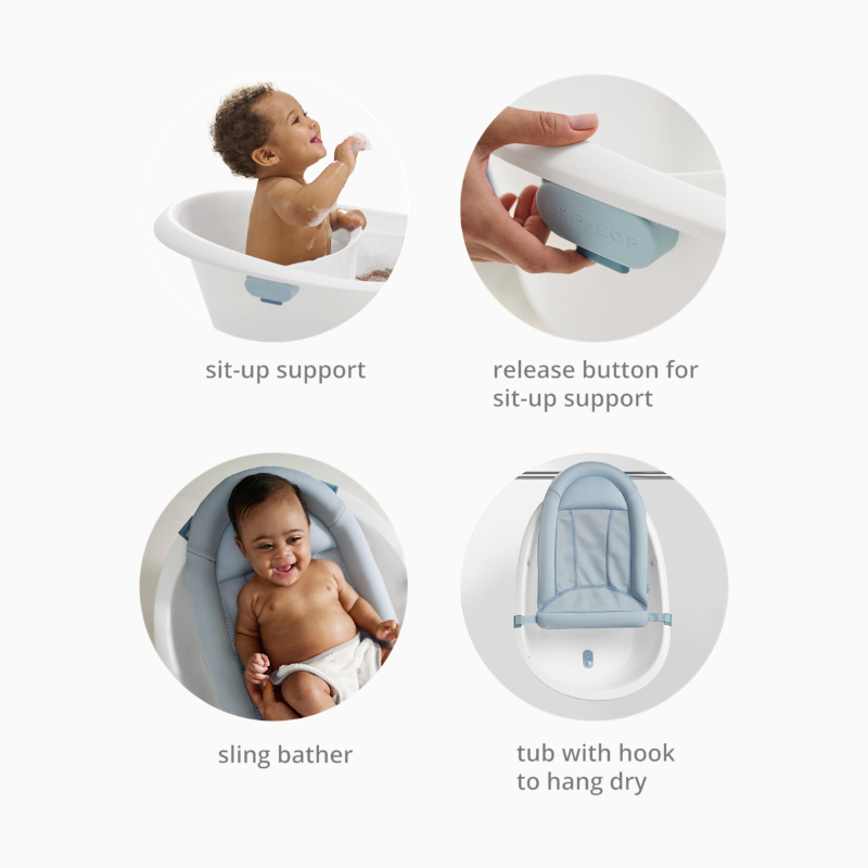 Skip Hop Wave 4-in-1 Baby Bath Tub + FREE GIFT