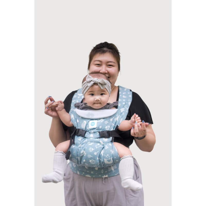 Soulslings Lali Regular Cotton Baby Carrier (Newborn - 2.5yr) Set (with Sunhood And Lumbar Support)