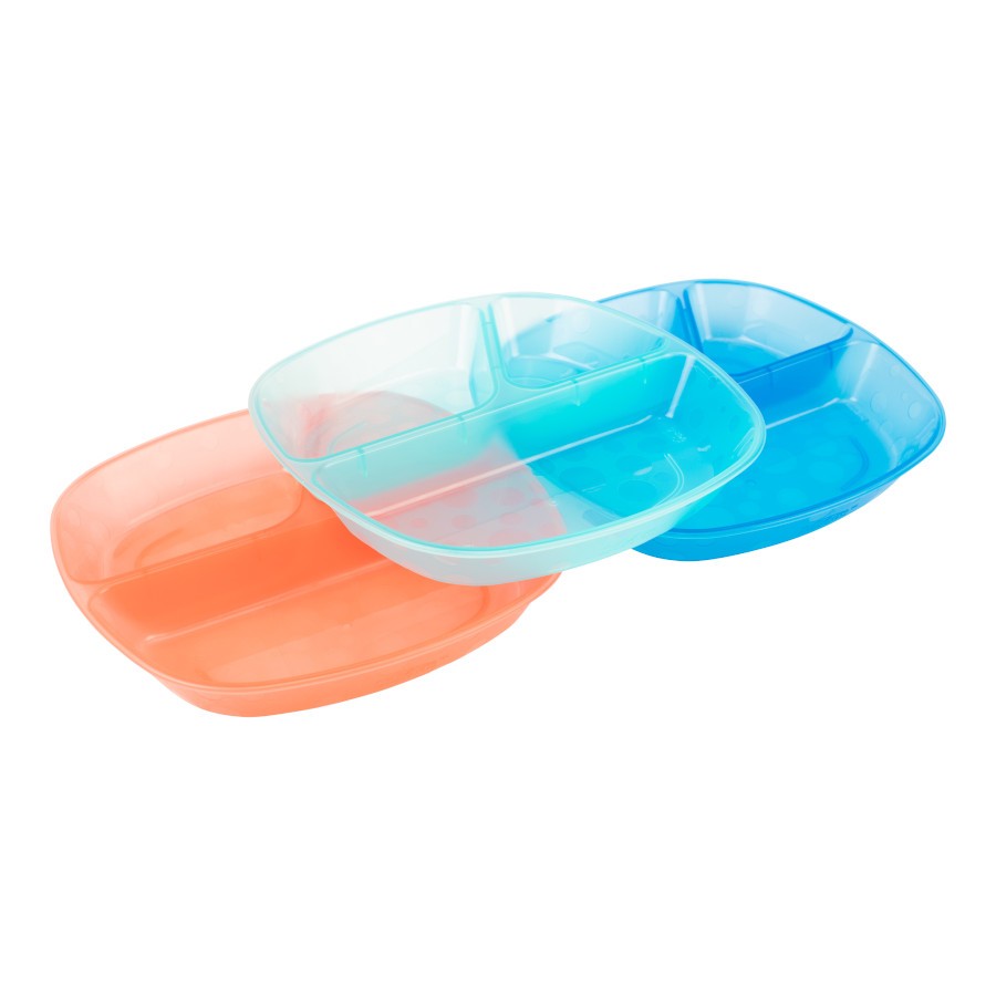 Dr Brown's Divided Plates, 3pck