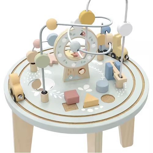 Tooky Toy Montessori Educative Learning Wooden Activity Table Sensory Toy