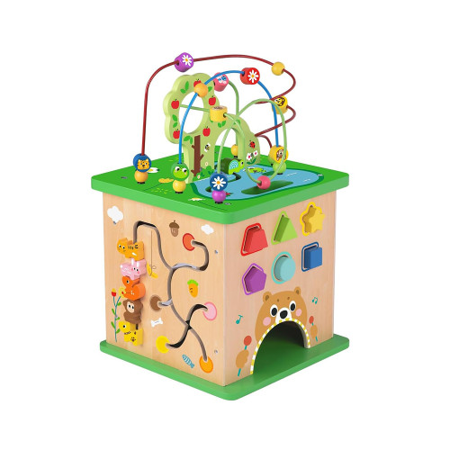 Tooky Toy Montessori Educative Learning Wooden Play Cube Centre Activity Toy