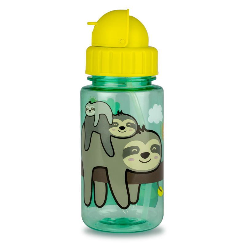 Tum Tum Flip Top Kids Water Bottle With Straw - 400ml