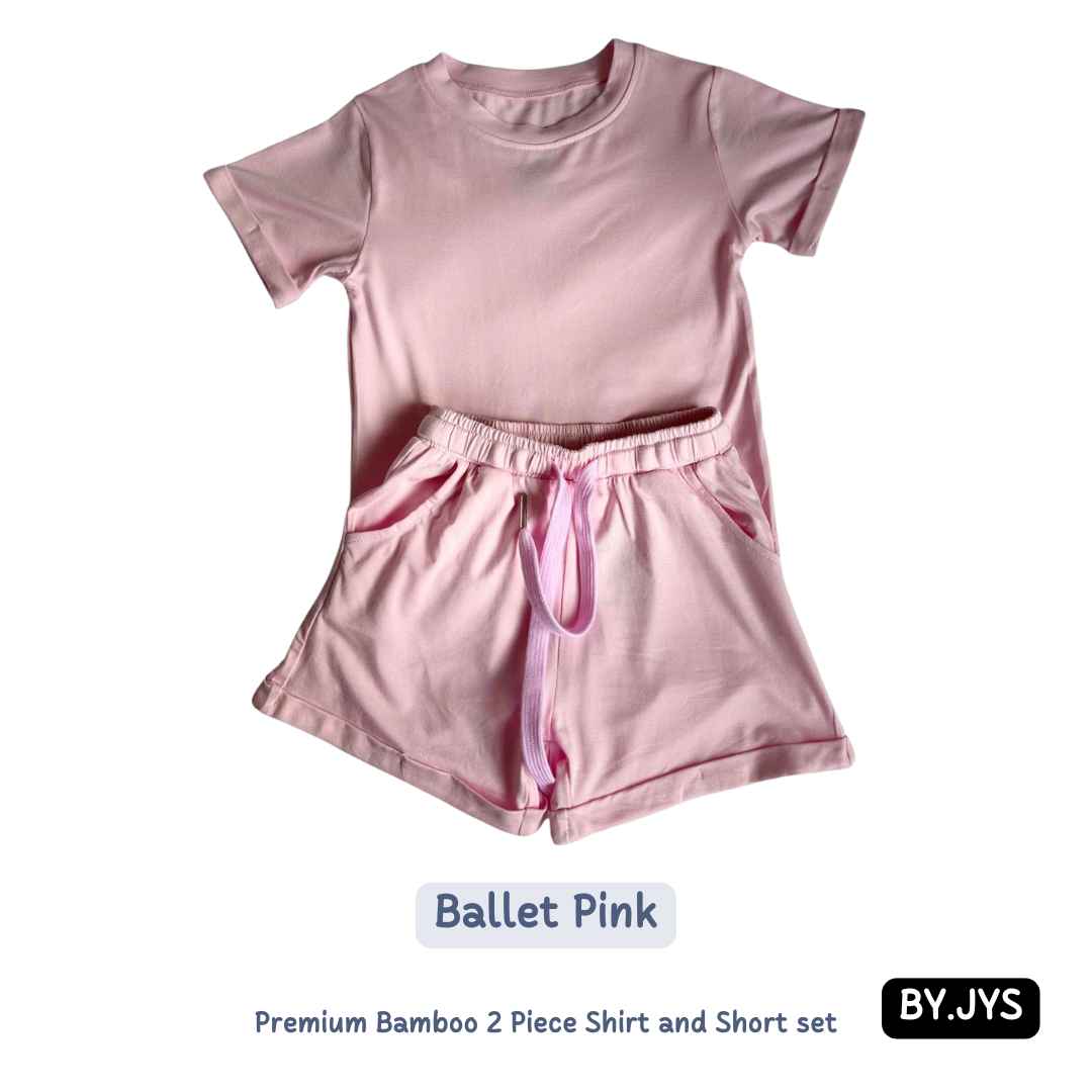 BY.JYS Bamboo Two-pieces Set In Ballet Pink (3 To 24 Months)