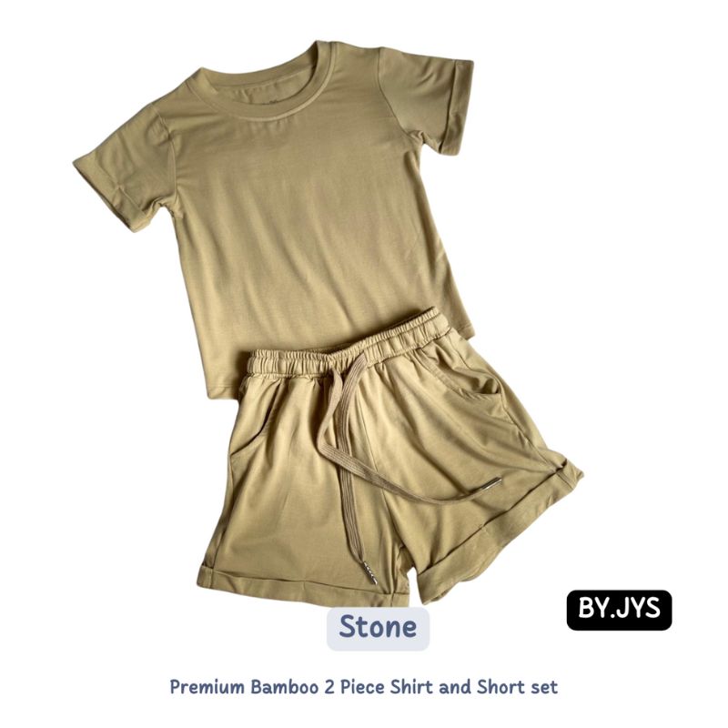 BY.JYS Bamboo Two-pieces Set In Stone (2 To 6 Years Old)