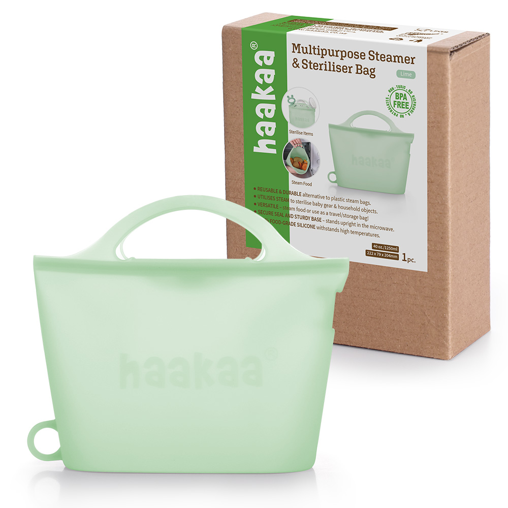 Haakaa Multipurpose Steamer & Steriliser Bag - Lime