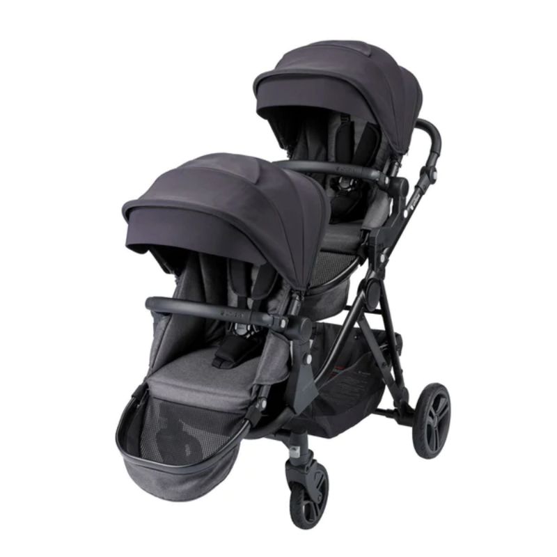 Unilove DLXtour Single To Double Convertible Stroller - Jet Black