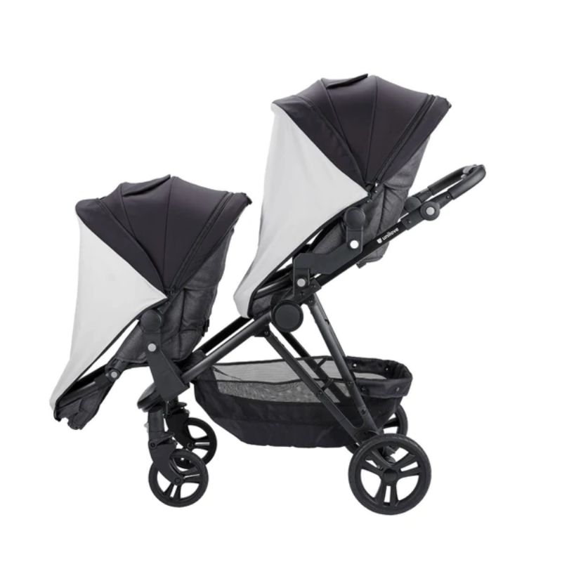 Unilove DLXtour Single To Double Convertible Stroller - Jet Black