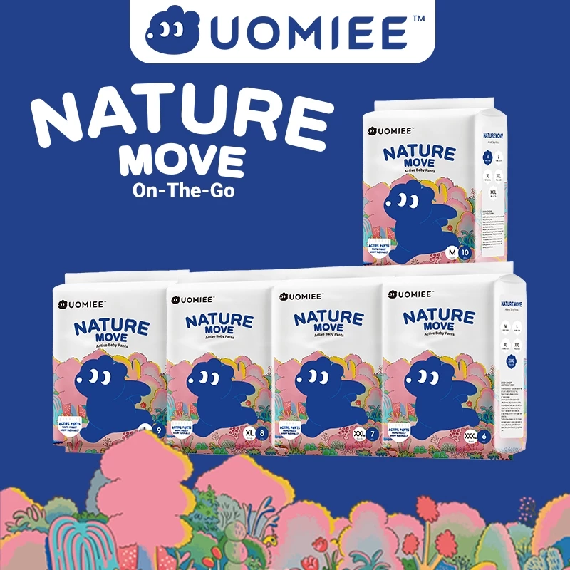 Uomiee Nature Move Daily Pack Diaper Pants (Carton Of 14)