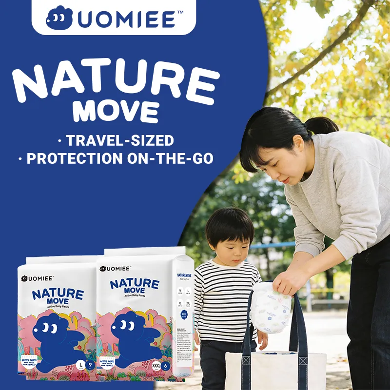 Uomiee Nature Move Daily Pack Diaper Pants (Carton Of 14)