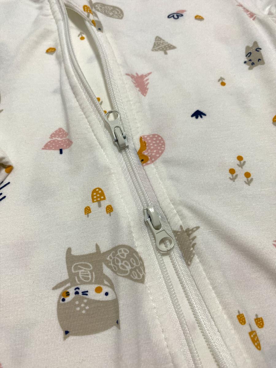 Viva Felicity Bamboo Dual-Zipper Romper - Squirrel