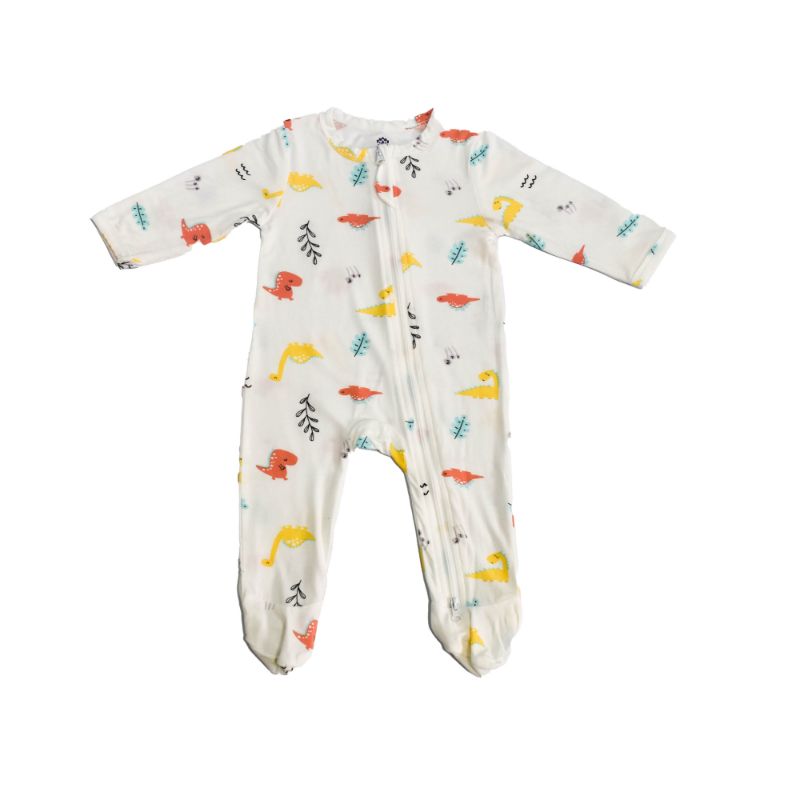 Viva Felicity Bamboo Dual-Zipper Sleepsuit - Dino
