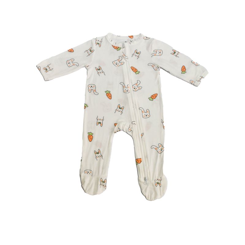 Viva Felicity Bamboo Dual-Zipper Sleepsuit - Rabbit