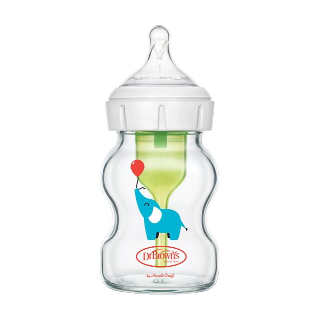 Dr Brown's 5oz/150ml Glass Wide Neck "OPTIONS+" Bottle, 1-pack