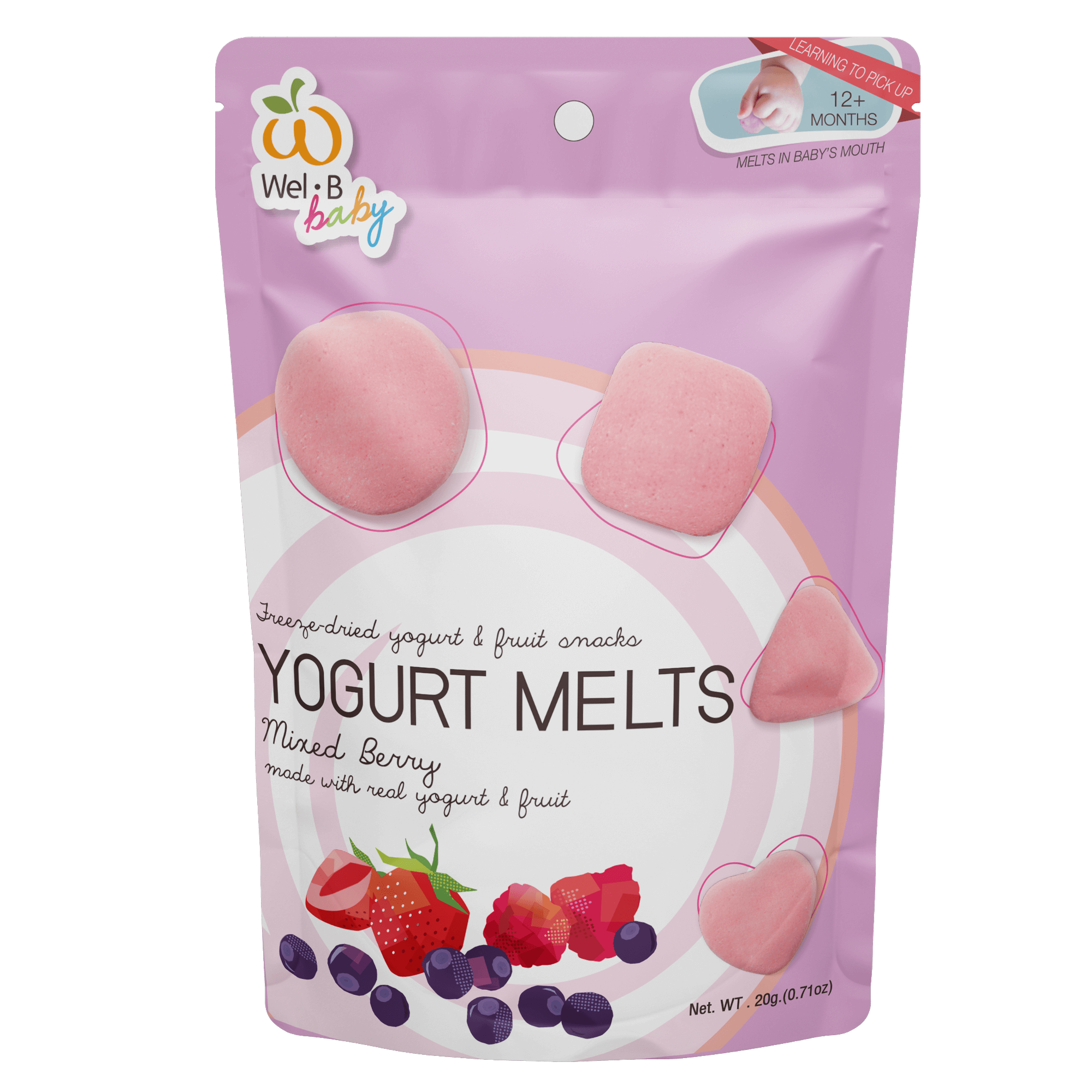 Wel.B Baby Freeze-Dried Yogurt Mixed Berry (20g)