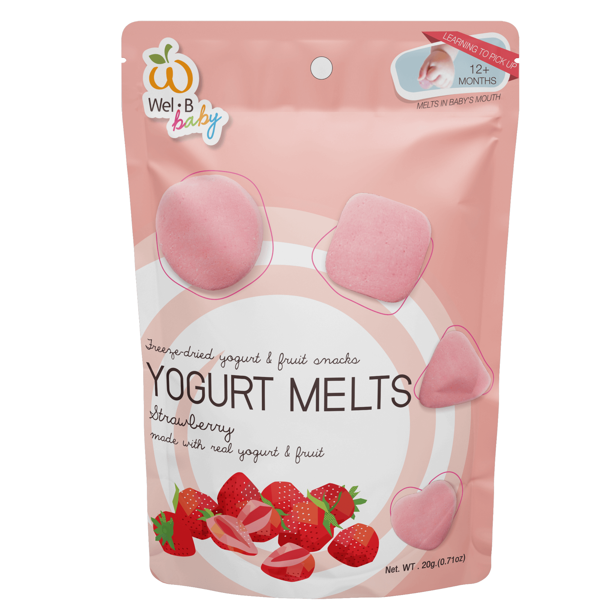 Wel.B Baby Freeze-Dried Yogurt Strawberry (20g)
