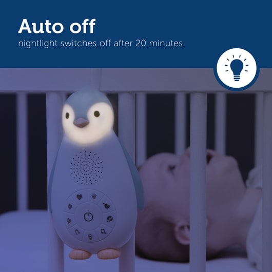 Zazu Wireless Sleep Soother Sound Machine Nightlight, Zoe The Penguin