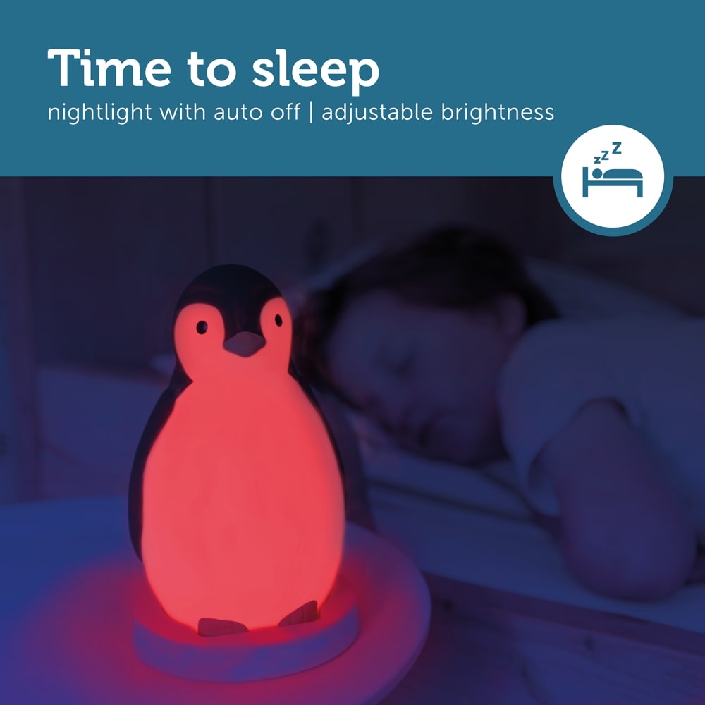 Zazu 3-in-1 Sleep Trainer Nightlight, Pam The Penguin