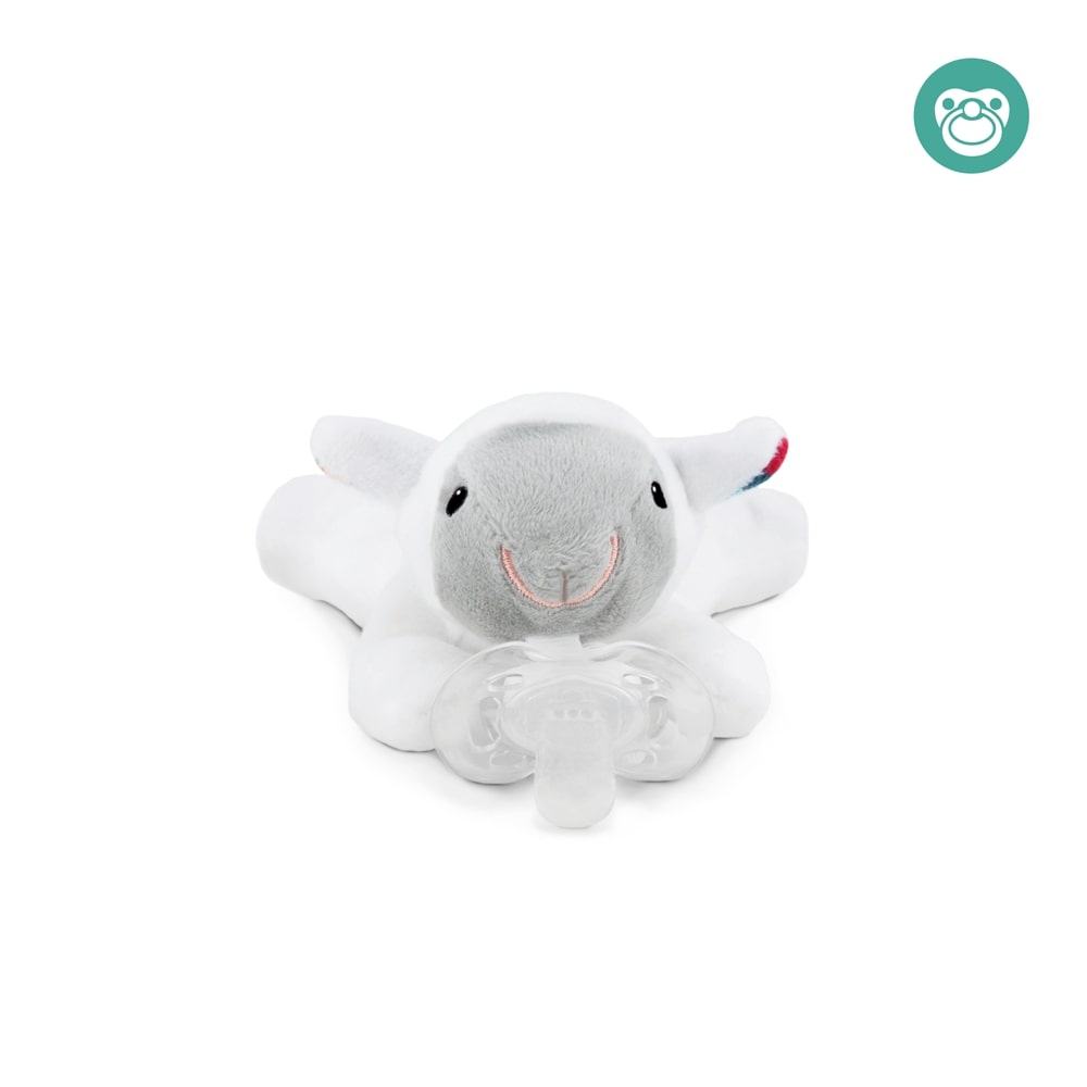 Zazu Pacifier Holder Soft Toy, Lizzy The Lamb