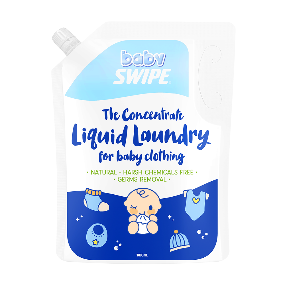BabySWIPE Concentrate Liquid Laundry For Baby Clothing (Pouch Pack) 1.8L
