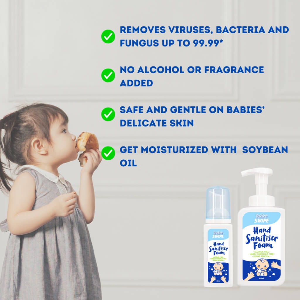 BabySWIPE Hand Sanitiser Bundle (1 X 400ml + 2 X 80ml + 1 X 800ml (pouch Pack))