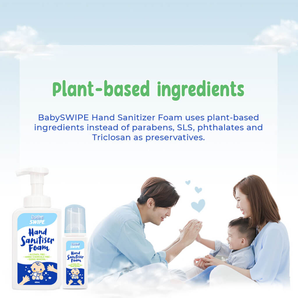 BabySWIPE Hand Sanitiser Bundle (1 X 400ml + 2 X 80ml + 1 X 800ml (pouch Pack))