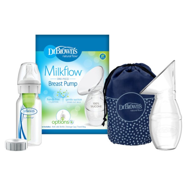 Dr Brown's Silicone One-Piece Breastpump W/ 120ml Narrow Neck Bottle